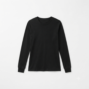 Camiseta de Punto para Mujer, Negra, Manga Tres Cuartos, Cuello Redondo, Casual, Sólida, Corte Regular, Transpirable, para Todas las Temporadas - Product Image 4