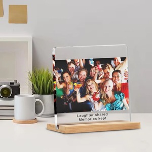 Cadre photo rectangulaire en acrylique transparent 4 couleurs, impression UV, incassable, étanche, sur pied, horizontal, pour table, moderne - Product Image 3