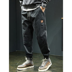 Otoño cordón Hip Hop Joggers Cargo Pantalones para hombres Casual Baggy Streetwear Pantalones de chándal Y2K Harem Pantalones Hombre Pantalones- - Product Image 3