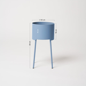 Soporte de Metal Azul Cielo Moderno para Macetas con Patas Altas para Decoración Elegante de Interiores y Exteriores del Hogar y Jardín - Product Image 2