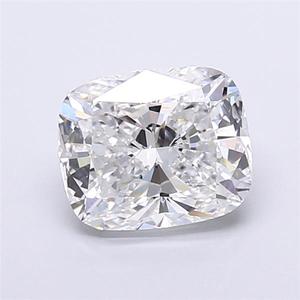 Diamante de corte almohadilla alargado, color D, cultivado en laboratorio, para anillo de compromiso, oro sólido de 14K, claridad VVS, piedras laterales, diamante certificado por IGI - Product Image 1