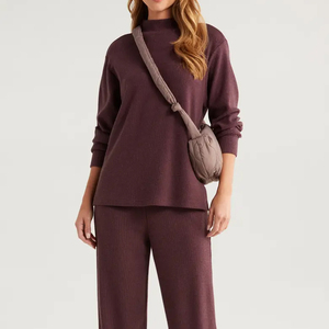 เสื้อฮู้ดดี้คอเต่าทรงหลวมแบบดรอปโชว์เดอร์ ผ้าเฟรนช์เทอร์รี่คุณภาพสูง ผลิตจากผ้าฝ้าย คอกลม ทรงโอเวอร์ไซส์ สำหรับผู้หญิง - Product Image 1