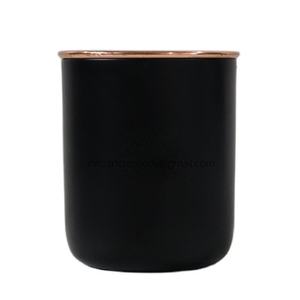 โหลเทียนสีดำภาชนะโลหะเคลือบผงสำหรับทำเทียนขวดโหลสำหรับเทียนหอม - Product Image 1