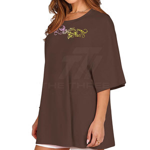 Camisetas Extra Grandes para Mujer, Ligeras, Suaves al Tacto, Ecológicas, 100% Algodón, Transpirables, de Secado Rápido, MOQ Bajo - Product Image 6