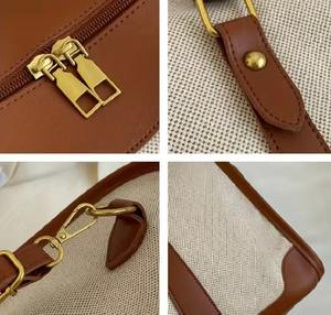 Sac de voyage en toile et cuir, fermeture éclair, imperméable, pour le week-end, grande capacité, haute qualité, LCTB-0091 - Product Image 5