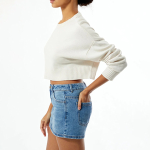 Wholesale 2026 New Women Denim Skirts Breathable Casual Regular Slim <b>Knee</b>-Length 100% Cotton Hot Selling Low Price OEM Service - Product Image 3