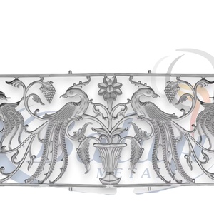 Rejilla Moderna para Balcón de Aluminio y Hierro Fundido con 5 Años de Garantía para Decoración Exterior de Casas, Apartamentos y Bungalows con Acabado de Superficie Pintado - Product Image 1