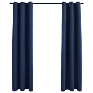 Blu Navy 37 "x 84" tende oscuranti tessuto con anelli Set 2 pezzi - Product Image 1