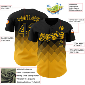 เสื้อเบสบอลแบบซับลิเมชั่น OEM ผ้าโพลีเอสเตอร์ 100% ชุดยูนิฟอร์มทีม ระบายอากาศ แห้งเร็ว แขนสั้น - Product Image 3