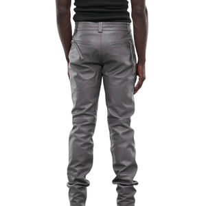 Pantalons en cuir décontractés pour hommes de haute qualité fabriqués en usine au Pakistan, design de logo personnalisé, imperméables, respirants, couleur unie - Product Image 2