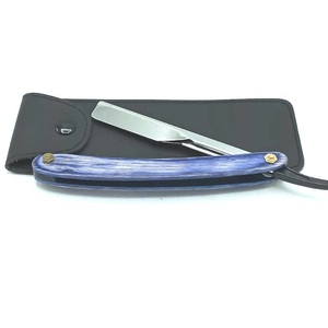 Navaja de Afeitar Profesional con Mango de Madera, Hoja Recta de Acero Inoxidable de Alta Calidad, Navaja de Barbero de Una Sola Hoja - Product Image 5