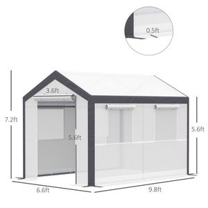 Mini Serra Moderna Facile da Montare con Struttura in Acciaio Zincato e PVC/PE per Uso Domestico e Giardino - Product Image 3