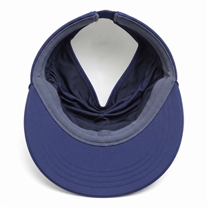 Gorra de Sol Unisex con Visera Azul Marino a Rayas, Corona Plegada, Ala Plana, para Playa, Verano, Ajustable, Venta al Por Mayor para Adultos - Product Image 5