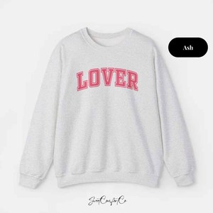 Lover OEM Heavyweight <b>Mock</b> <b>Neck</b> Crew <b>Neck</b> Sweatshirt Women Men Ladies Unisex Chenille Patch Embroidery Pullover - Product Image 3
