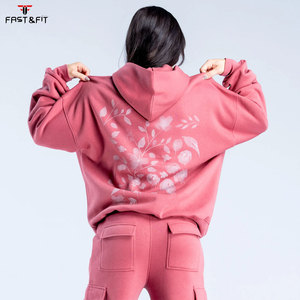 Sudadera con capucha para mujer, con cremallera, informal, de algodón, estilo moderno - Product Image 3