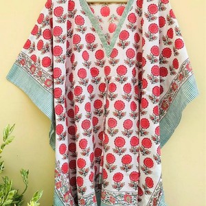 Bata Larga Holgada de Algodón 100% para Mujer, Estampado Bohemio Hindú a Rayas Amarillas, Ecológica, de Secado Rápido, Ideal para Otoño - Product Image 4