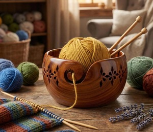 Wooden <b>Yarn</b> Bowls High Quality - Product Image 3