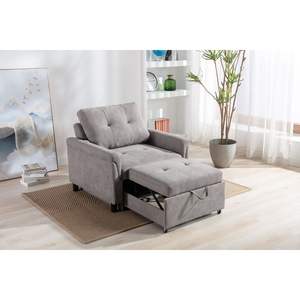 Hannah 35 \ "poltrona convertibile in tessuto grigio elegante sedia da soggiorno - Product Image 3