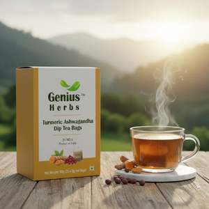 Puissante Formule Concentrée de Bien-être Herbal au Curcuma et Ashwagandha en Sachets de Thé – Boisson Rafraîchissante – Exportation Professionnelle en Gros - Product Image 1