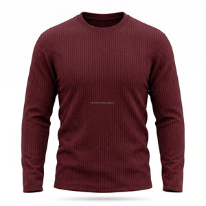 Camiseta de Manga Larga para Hombre, 100% Algodón, Lisa, Personalizable con Logotipo, Corte Regular, Algodón Grueso, Venta al Por Mayor - Product Image 1