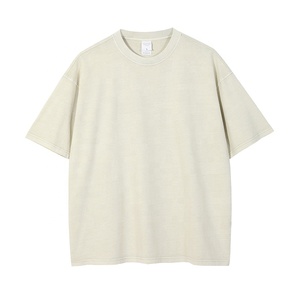 Camiseta Moderna de Talla Grande con Hombros Caídos, Diseño Liso con Logotipo Estampado, Corte Holgado, Logotipo Personalizado, 100% Algodón - Product Image 2