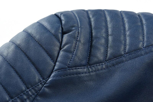 Vestes en cuir de vache 100% originales pour hommes, élégantes, bleues, à manches longues, dernier design, haute qualité, style populaire, état neuf - Product Image 6