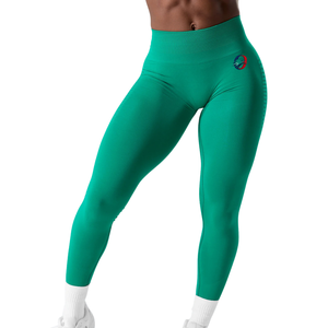 Teal Women's Mid Rise Sports Leggings Breathable Compression Workout Pants for Exercise Yoga Gym Running Activewear - Product Image 3