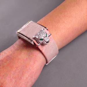 Breloque en argent cristallin avec moissanite, accessoire de bracelet orné de pierres précieuses étincelantes, bijoux de luxe, accent de style élégant, broches fines - Product Image 4