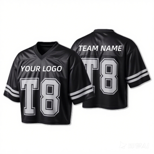 Camiseta de fútbol de corte cuadrado con estampado gráfico personalizado de alta calidad para mujer, transpirable, con cuello en V, absorbente de sudor, estilo jersey corto. - Product Image 1