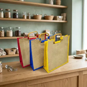 Bolsa de Compras de Yute de Primera Calidad para Compras, Regalos y Uso Promocional Disponible al Mejor Precio - Product Image 1
