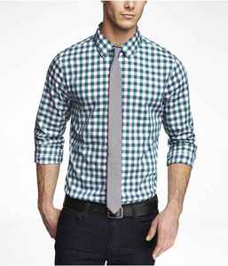 เสื้อเชิ้ตแขนยาวสีฟ้าอ่อนสำหรับผู้ชาย ผ้าคอตตอนป๊อปลิน ป้องกันรอยยับ ปกคอเสื้อแบบพับได้ สีพื้น เหมาะสำหรับใส่ในโอกาสที่เป็นทางการ - Product Image 6