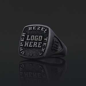 Bague d'université BOJ MCollege 028 personnalisée en argent avec diamant, bague de diplôme unisexe, certifiée GIA, micro-prix bas - Product Image 2