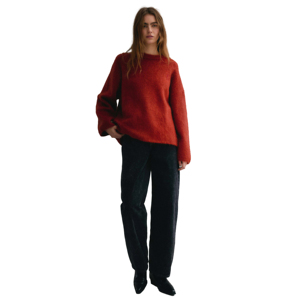 Sweat-shirt en mohair pour femme, personnalisé, doux et duveteux, pull oversize à col rond, chaud, hiver, décontracté, streetwear, vêtements de luxe, fabrication - Product Image 2