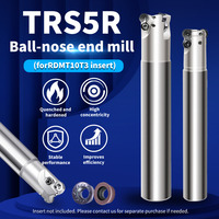 TRS5R Anti-vibration Dowel Pin Indexable Nose End Mill Holder 20/25/32mm Shank Presisi Tinggi 0.003mm RDMT10T3 Baja Paduan