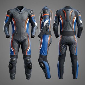 Traje de Motociclismo Profesional de Cuero Transpirable para Todo el Cuerpo, con Armadura Aprobada por la CE, Equipo de Seguridad para Motociclistas de una Pieza - Product Image 1