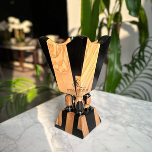 Quemador de incienso de madera y resina con detalles en lámina negra. Porta Incienso Cuadrado con Efecto Ónix Blanco para Aromatizar el Hogar - Product Image 5
