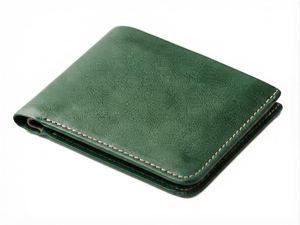 Custom Men's Brown Crazy Horse Cow Leather Short Bifold <b>Wallet</b> with Coin Pocket <b>RFID</b> <b>Blocking</b> Open Closure - Product Image 6