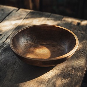 Acacia <b>Wood</b> Serving Bowl <b>Rustic</b> Burnt Finish Handmade Salad Bowl Kitchen <b>Dining</b> <b>Table</b> Food Safe Eco Friendly Decorative Home Use - Product Image 3