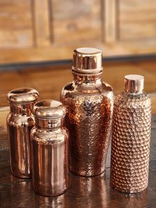 <b>Copper</b> Water <b>Bottle</b> Ayurveda Overnight Water Storage <b>Bottle</b> for Traditional <b>Drinking</b> Ritual and Healthy Morning Hydration - Product Image 2