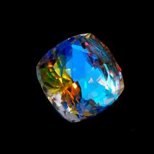 Topaze Mystique Arc-en-ciel Naturelle, Coupe Coussin, 2,00 carats, Pierre Précieuse Libre pour la Fabrication de Bijoux, ZUBEDA GEMS JEWELRY, Expertise tierce - Product Image 4