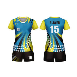 ชุดวอลเลย์บอลแฟชั่นสุดฮิต เสื้อโพลีเอสเตอร์ ดีไซน์สั่งทำได้ ราคาขายส่ง คุณภาพดี มีจำหน่าย - Product Image 1