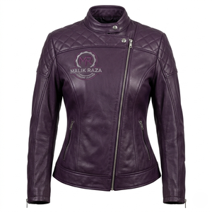 Women's Minimalist Leather Motorcycle <b>Jacket</b> | Lightweight <b>Racing</b> Armor | Wholesale - Product Image 3