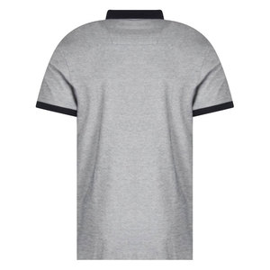 Men's Gray Knitted Polo <b>Shirt</b> Short Sleeve Solid Color Casual <b>Button</b> Down Cotton Regular Fit Men's Polo <b>Shirts</b> - Product Image 6