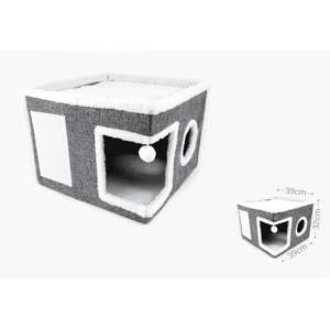 Casa Plegable para Gatos de Invierno, Refugio Interior Cálido y Suave con Diseño Sencillo, Cueva de Felpa para Mascotas - Product Image 6