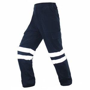 Pantalones de Soldadura de Cuero Dividido Personalizados, Resistentes al Fuego, Ropa de Trabajo Industrial con Costuras de Kevlar, Pantalones de Seguridad Resistentes para Soldadores - Product Image 3