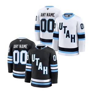Camiseta de hockey personalizada negra, azul cielo, blanca, uniforme de equipo estilo Utah, ropa deportiva sublimada - Product Image 2