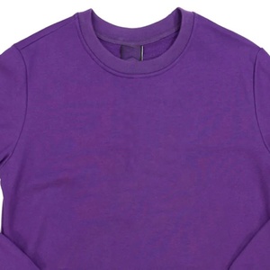 Sudadera de Cuello Redondo Morada para Hombre, Corte Regular, Color Sólido, Tejida, Unisex, Ropa Casual, Venta al Por Mayor - Product Image 2