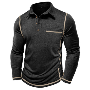 Pull en laine élégant pour homme, chemise en tricot à manches longues pour un usage décontracté en hiver, respirant, chaud, taille XXL, polos personnalisés - Product Image 1