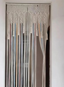 Boho Macrame <b>Curtain</b>, Handwoven Cotton Room Divider, Bohemian Doorway Hanging, <b>Window</b> <b>Curtain</b> Panel, Wall Tapestry Decor - Product Image 1