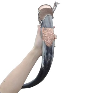 Viking Drinking Horn Handmade Genuine Buffalo Ox Horn <b>Beer</b> & Wine Cup Food Grade Eco Friendly Custom Size - Product Image 4